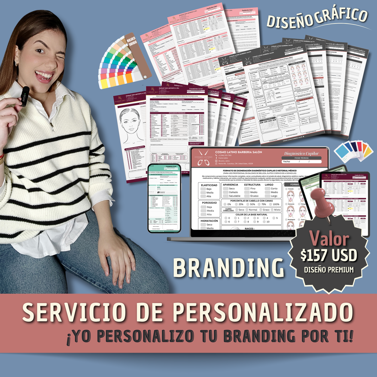 SERVICIO DE PERSONALIZADO - ¡YO PERSONALIZO TU BRANDING POR TI EN CADA FORMATO Y FICHA TÉCNICA! / Logo, Colores, Datos de contacto...